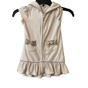 Flapdoodles Bathing Suit Cover up Toddler Girls Size 3T Hooded Terry Cloth